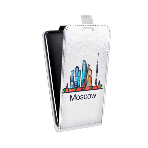 Дизайнерский вертикальный чехол-книжка для Alcatel Pop 4 Plus Москва