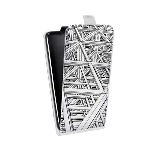 Дизайнерский вертикальный чехол-книжка для Huawei P10 Plus Абстракции