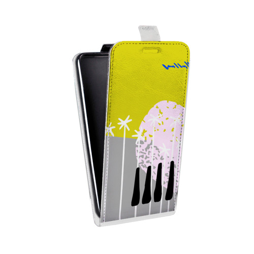 Дизайнерский вертикальный чехол-книжка для Alcatel Shine Lite Абстракции