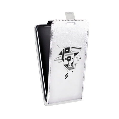 Дизайнерский вертикальный чехол-книжка для Huawei Honor 7C Pro Абстракции 3