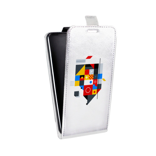 Дизайнерский вертикальный чехол-книжка для Asus ZenFone 3 5.2 Абстракции 3