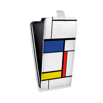 Дизайнерский вертикальный чехол-книжка для Samsung Galaxy Alpha Абстракции 3 (на заказ)
