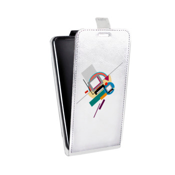 Дизайнерский вертикальный чехол-книжка для Samsung Galaxy A7 (2018) Абстракции (на заказ)