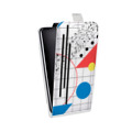 Дизайнерский вертикальный чехол-книжка для HTC U Ultra Абстракции 3