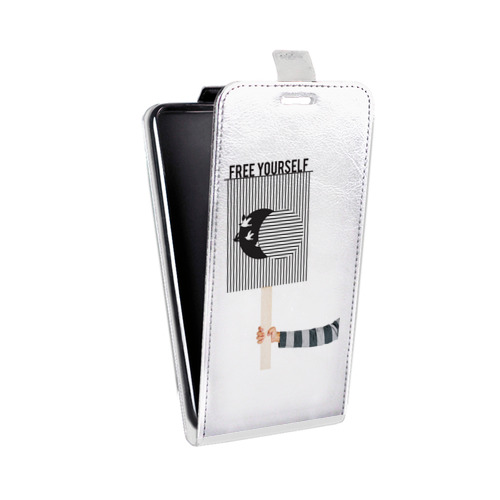 Дизайнерский вертикальный чехол-книжка для Asus ZenFone Live Абстракции