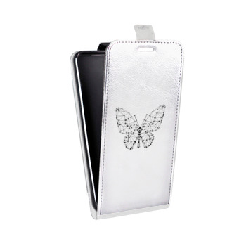 Дизайнерский вертикальный чехол-книжка для Lenovo Vibe S1 прозрачные Бабочки  (на заказ)