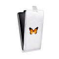 Дизайнерский вертикальный чехол-книжка для HTC One A9S прозрачные Бабочки 