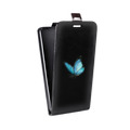 Дизайнерский вертикальный чехол-книжка для LG G4 Stylus прозрачные Бабочки 