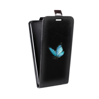 Дизайнерский вертикальный чехол-книжка для Samsung Galaxy A5 (2016) прозрачные Бабочки  (на заказ)