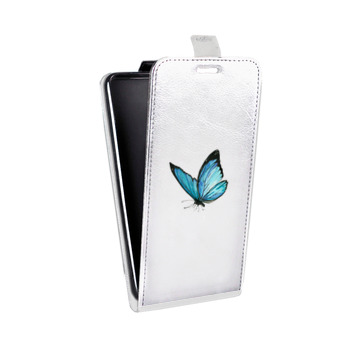 Дизайнерский вертикальный чехол-книжка для ASUS ZenFone Max Pro M1 прозрачные Бабочки  (на заказ)