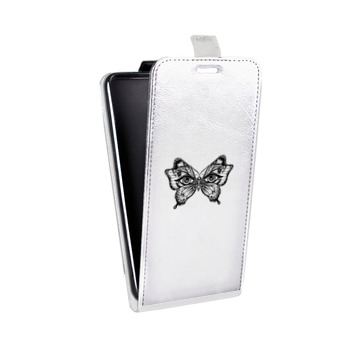 Дизайнерский вертикальный чехол-книжка для ASUS ZenFone Max Plus M1 прозрачные Бабочки  (на заказ)