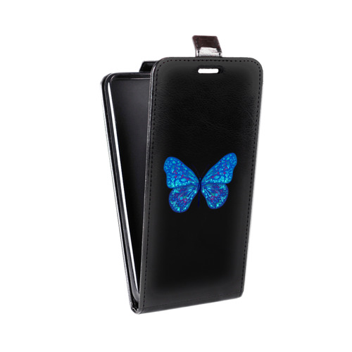 Дизайнерский вертикальный чехол-книжка для Lenovo A7010 прозрачные Бабочки 