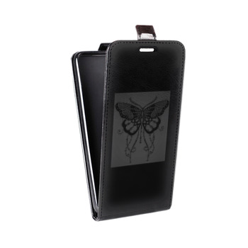 Дизайнерский вертикальный чехол-книжка для Samsung Galaxy Core Lite прозрачные Бабочки  (на заказ)