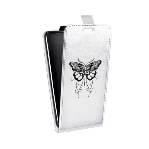Дизайнерский вертикальный чехол-книжка для Umi Rome прозрачные Бабочки 