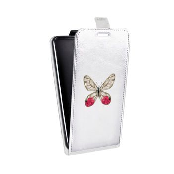 Дизайнерский вертикальный чехол-книжка для Huawei Honor 9X Lite прозрачные Бабочки  (на заказ)