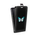 Дизайнерский вертикальный чехол-книжка для LG K10 прозрачные Бабочки 