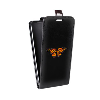 Дизайнерский вертикальный чехол-книжка для Huawei Y5 II прозрачные Бабочки  (на заказ)