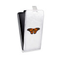 Дизайнерский вертикальный чехол-книжка для Asus ZenFone 3 Deluxe прозрачные Бабочки 