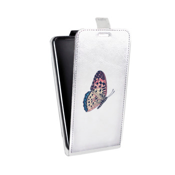 Дизайнерский вертикальный чехол-книжка для ASUS Zenfone 2 Laser прозрачные Бабочки  (на заказ)