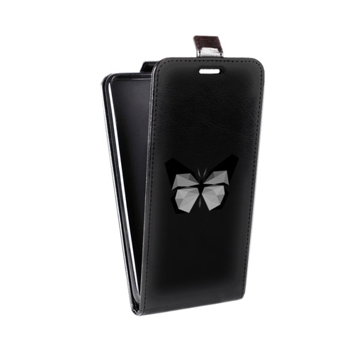 Дизайнерский вертикальный чехол-книжка для Alcatel Pop 4 прозрачные Бабочки 