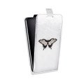 Дизайнерский вертикальный чехол-книжка для Asus ZenFone 4 Max прозрачные Бабочки 
