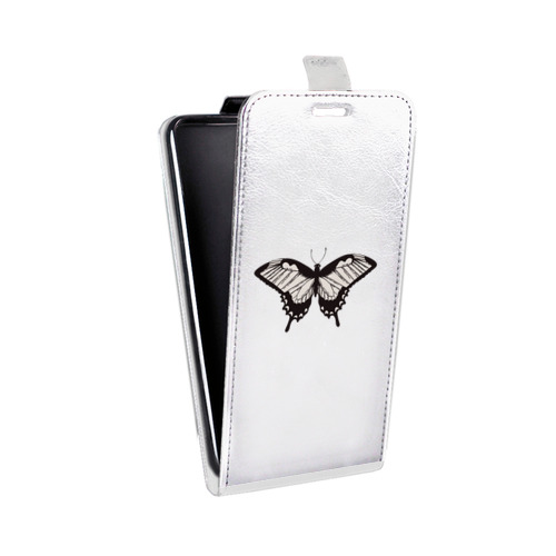 Дизайнерский вертикальный чехол-книжка для Explay Air прозрачные Бабочки 