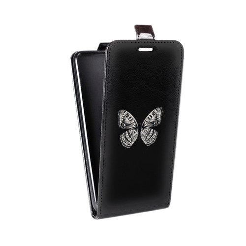 Дизайнерский вертикальный чехол-книжка для Xiaomi Mi5C прозрачные Бабочки 