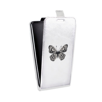 Дизайнерский вертикальный чехол-книжка для Asus ZenFone 3 Zoom прозрачные Бабочки  (на заказ)