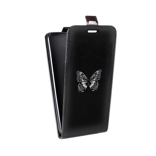 Дизайнерский вертикальный чехол-книжка для Sony Xperia XZ прозрачные Бабочки 