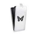 Дизайнерский вертикальный чехол-книжка для Realme C21 прозрачные Бабочки 