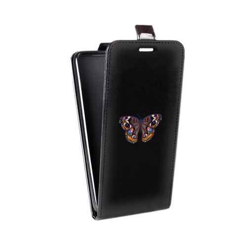 Дизайнерский вертикальный чехол-книжка для LG L80 прозрачные Бабочки 