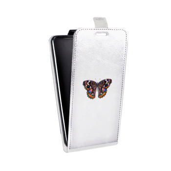 Дизайнерский вертикальный чехол-книжка для Sony Xperia E4g прозрачные Бабочки  (на заказ)