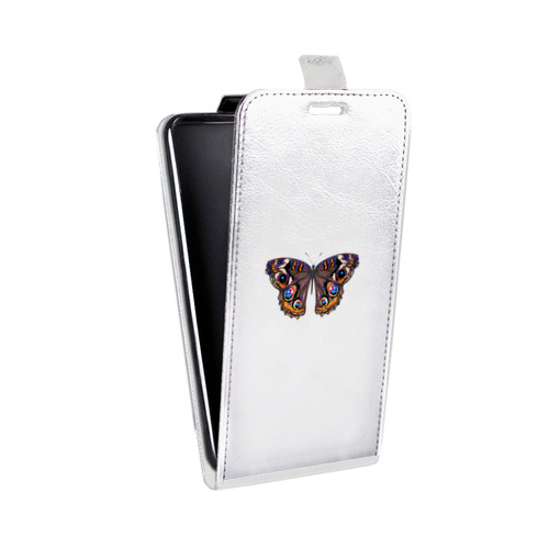 Дизайнерский вертикальный чехол-книжка для Sony Xperia Z4 Compact прозрачные Бабочки 