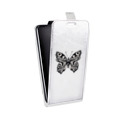 Дизайнерский вертикальный чехол-книжка для LG K4 прозрачные Бабочки 