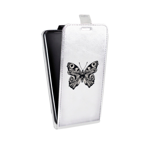 Дизайнерский вертикальный чехол-книжка для Xiaomi Mi4S прозрачные Бабочки 