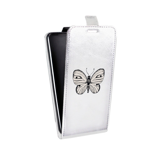 Дизайнерский вертикальный чехол-книжка для HTC One X10 прозрачные Бабочки 