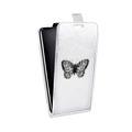 Дизайнерский вертикальный чехол-книжка для OnePlus 8T прозрачные Бабочки 