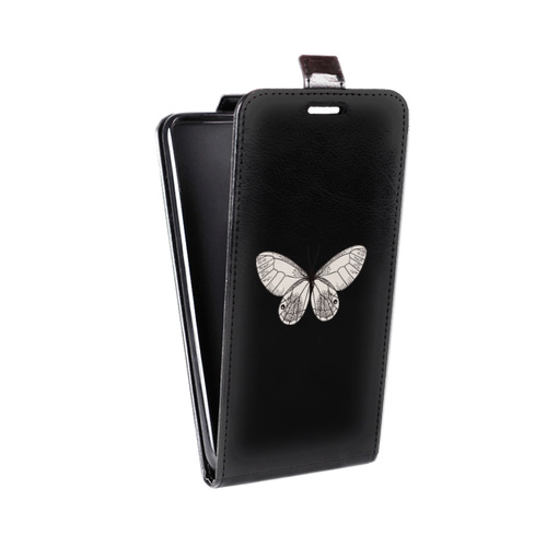 Дизайнерский вертикальный чехол-книжка для Samsung Galaxy Note 7 прозрачные Бабочки 