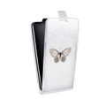 Дизайнерский вертикальный чехол-книжка для ASUS ZenFone Max M2 прозрачные Бабочки 