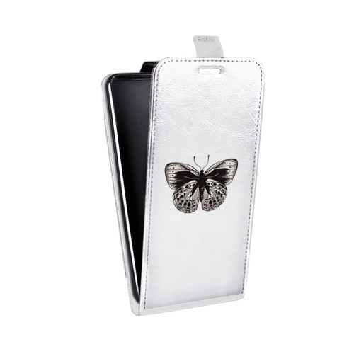 Дизайнерский вертикальный чехол-книжка для LG G4 S прозрачные Бабочки 