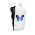 Дизайнерский вертикальный чехол-книжка для Micromax Canvas Sliver 5 прозрачные Бабочки 