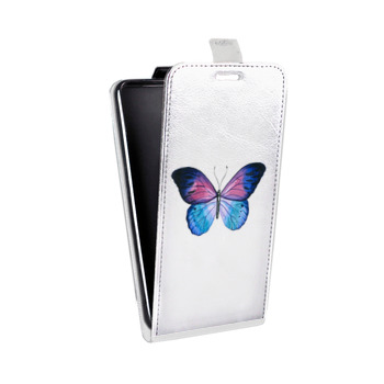 Дизайнерский вертикальный чехол-книжка для Huawei Honor 10X Lite прозрачные Бабочки  (на заказ)