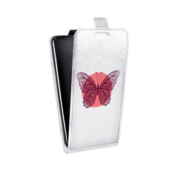 Дизайнерский вертикальный чехол-книжка для Iphone Xs Max прозрачные Бабочки  (на заказ)