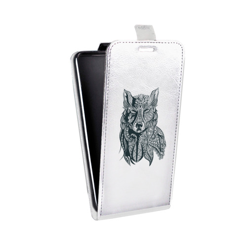 Дизайнерский вертикальный чехол-книжка для Google Nexus 6 Волки