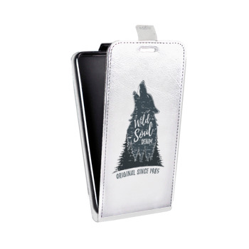 Дизайнерский вертикальный чехол-книжка для Huawei Honor 8 Волки (на заказ)