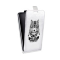 Дизайнерский вертикальный чехол-книжка для LG Optimus G2 mini Волки