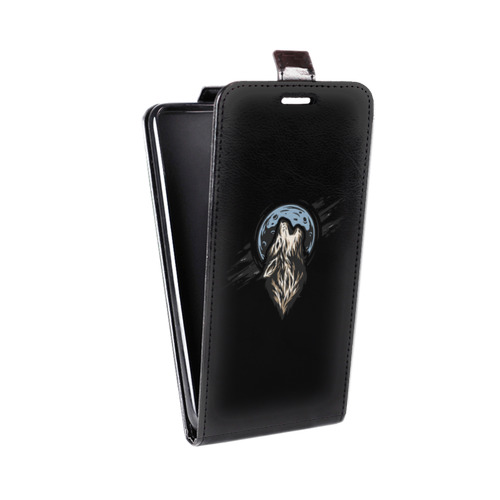 Дизайнерский вертикальный чехол-книжка для LG Optimus G2 mini Волки