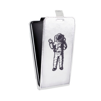 Дизайнерский вертикальный чехол-книжка для Huawei P10 Прозрачный космос (на заказ)