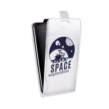 Дизайнерский вертикальный чехол-книжка для Huawei Honor 7A Pro Прозрачный космос (на заказ)