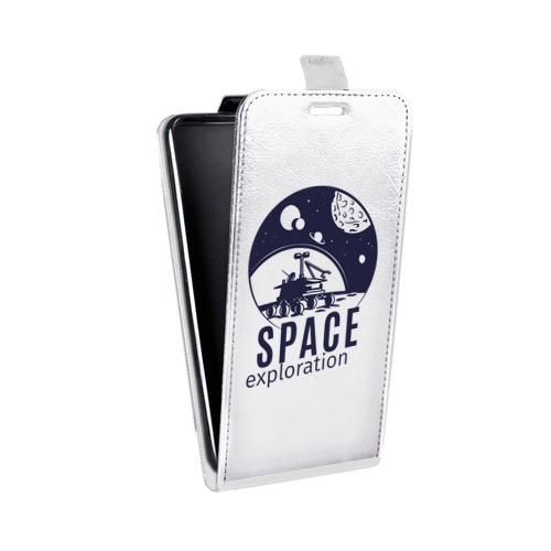 Дизайнерский вертикальный чехол-книжка для Lenovo K6 Прозрачный космос